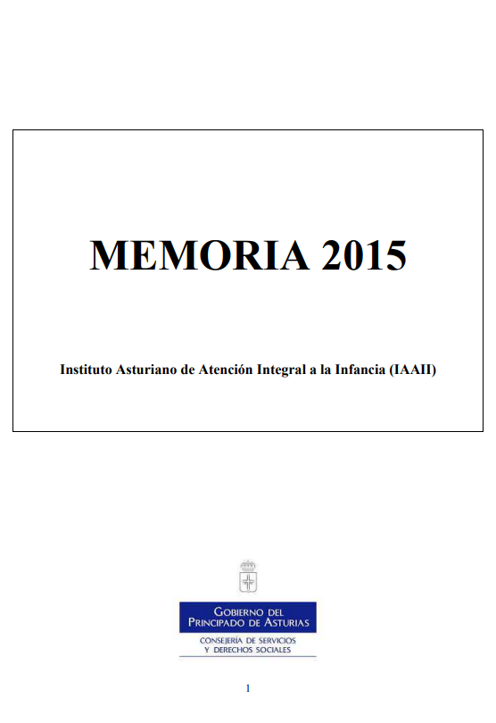 Imagen - Memoria 2015. Servicio de Infancia, Familias y Adolescencia (S.I.F.A.)
