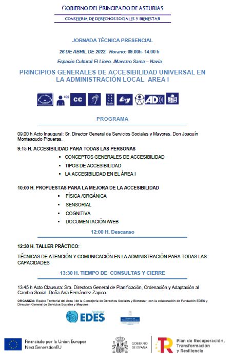 Cartel jornada acessibilidad