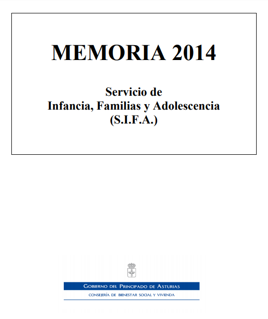 Imagen - Memoria 2014  Servicio de Infancia, Familias y Adolescencia (S.I.F.A.)