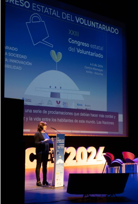 Gabriella Cívico en el Congreso del Voluntariado